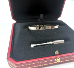 Cartier LOVE Small White Gold Bracelet 18 11