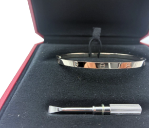 Cartier LOVE Small White Gold Bracelet 18 10