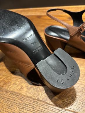 Hermes Tan Jackie Sandals 6