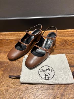 Hermes Tan Jackie Sandals 10