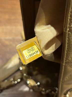 Chanel Beige Quilted Leather Bag 6