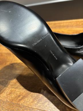 Phoebe Philo Black Leather Flats 4