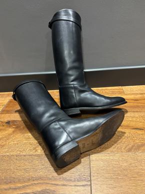 Hermes Black Leather Riding Boots 4