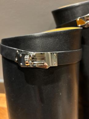 Hermes Black Leather Riding Boots 5