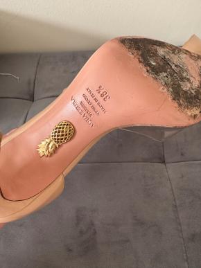 Aquazurra Nude Heeled Pumps 8