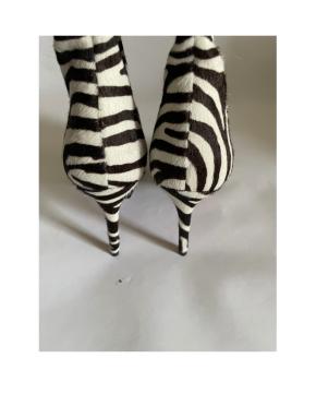 Aquazurra Striped Ankle Boots 8