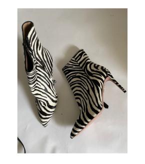 Aquazurra Striped Ankle Boots 7