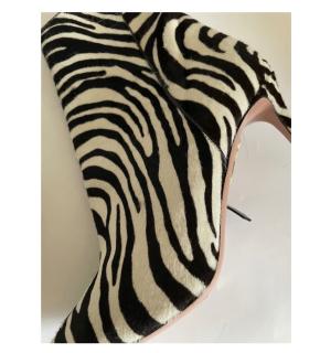 Aquazurra Striped Ankle Boots 9