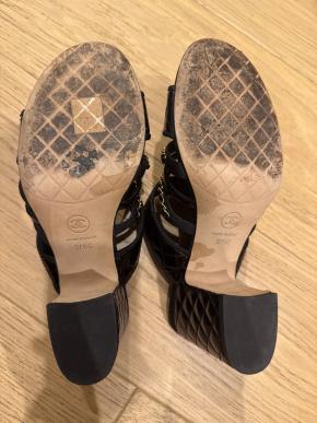 Chanel Chain Embellished Strap Sandals 4