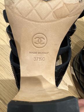 Chanel Chain Embellished Strap Sandals 5