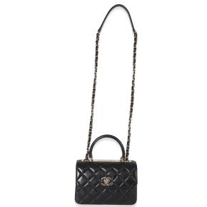 Chanel Black Quilted Lambskin Mini Trendy CC Top Handle 5