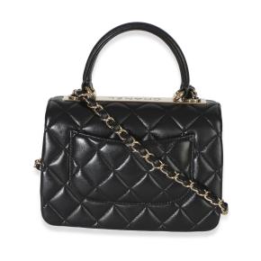 Chanel Black Quilted Lambskin Mini Trendy CC Top Handle 2