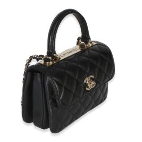 Chanel Black Quilted Lambskin Mini Trendy CC Top Handle 3