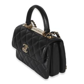 Chanel Black Quilted Lambskin Mini Trendy CC Top Handle 4