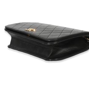Chanel  Vintage Black Quilted Lambskin Full Flap Bag 7