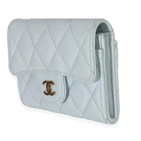 Chanel  Quilted Caviar Flap Card Holder 4