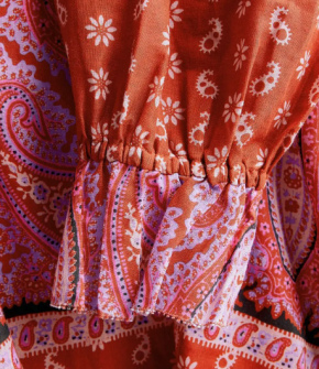 Botech Kaleido Ruffled Cotton-Linen Tunic Top 3