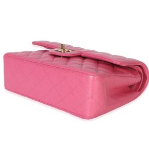 Chanel  Pink Quilted Caviar Small Classic Double Flap Handbag 7