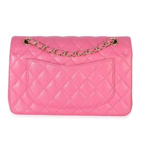 Chanel  Pink Quilted Caviar Small Classic Double Flap Handbag 2