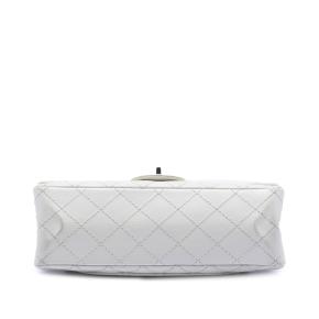 Chanel White Quilted Aged Lambskin Leather 2.55 Reissue 225 Double Flap Bag 3