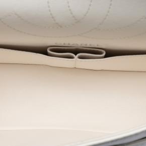 Chanel White Quilted Aged Lambskin Leather 2.55 Reissue 225 Double Flap Bag 4