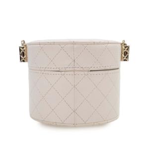 Chanel White Mini Quilted Lambskin CC Allure Vanity Case 4