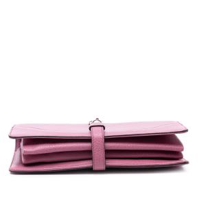 Gucci Pink Pebbled Calfskin Piston Broadway Evening Bag 3