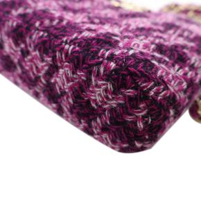Chanel  Tweed Houndstooth Clutch On Chain 11