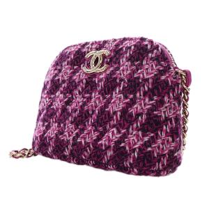 Chanel  Tweed Houndstooth Clutch On Chain 4