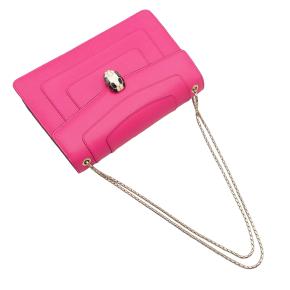 Bvlgari Pink Medium Calfskin Serpenti Forever Shoulder Bag 10