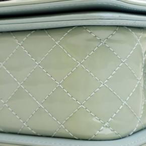 Chanel Green Small Quilted Patent Boy Flap 13