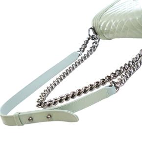 Chanel Green Small Quilted Patent Boy Flap 14