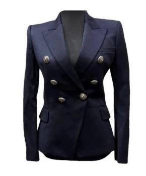 Balmain Navy Double Breasted Blazer 3