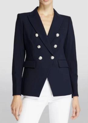 Balmain Navy Double Breasted Blazer 2