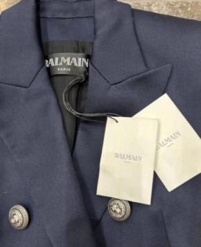 Balmain Navy Double Breasted Blazer 5