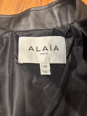 Alaia Black Leather Peplum Jacket 5