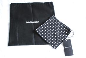 Saint Laurent Polka Dot Silk Square 32x32cms 3