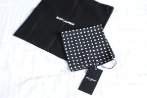 Saint Laurent Polka Dot Silk Square 32x32cms 2