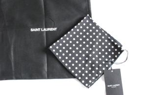 Saint Laurent Polka Dot Silk Square 32x32cms 4