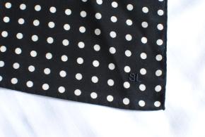 Saint Laurent Polka Dot Silk Square 32x32cms 6
