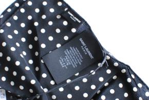 Saint Laurent Polka Dot Silk Square 32x32cms 7