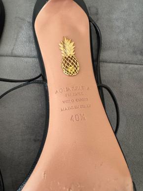 Aquazurra Black Leather Sandals 13