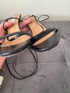 Aquazurra Black Leather Sandals 11