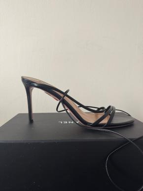 Aquazurra Black Leather Sandals 2