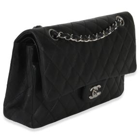 Chanel Black Quilted Lambskin Medium Classic Double Flap Bag 3