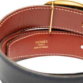Hermes Brown/Tan Box Calf Chaine d Ancre Reversible Belt 65 4