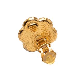 CC Gold Plated Flower Clip On Earrings 3