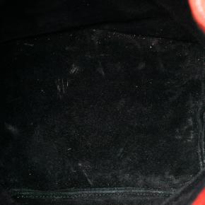 Saint Laurent Red Small Suede Emmanuelle Fringe Bucket Bag 4