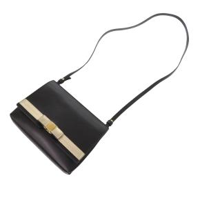 Ferragamo Black Leather Vara Bow Crossbody 14