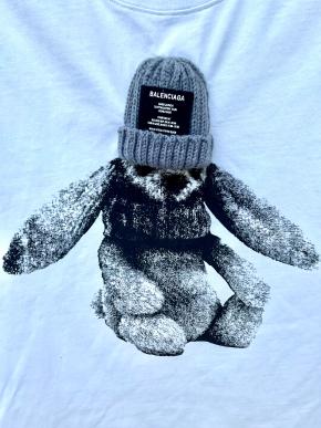 Balenciaga Teddy Bear In Beanie T-Shirt 3